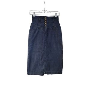 H&M HIigh Waist,Denim Pencil Skirt Knee-Length Casual Size 4